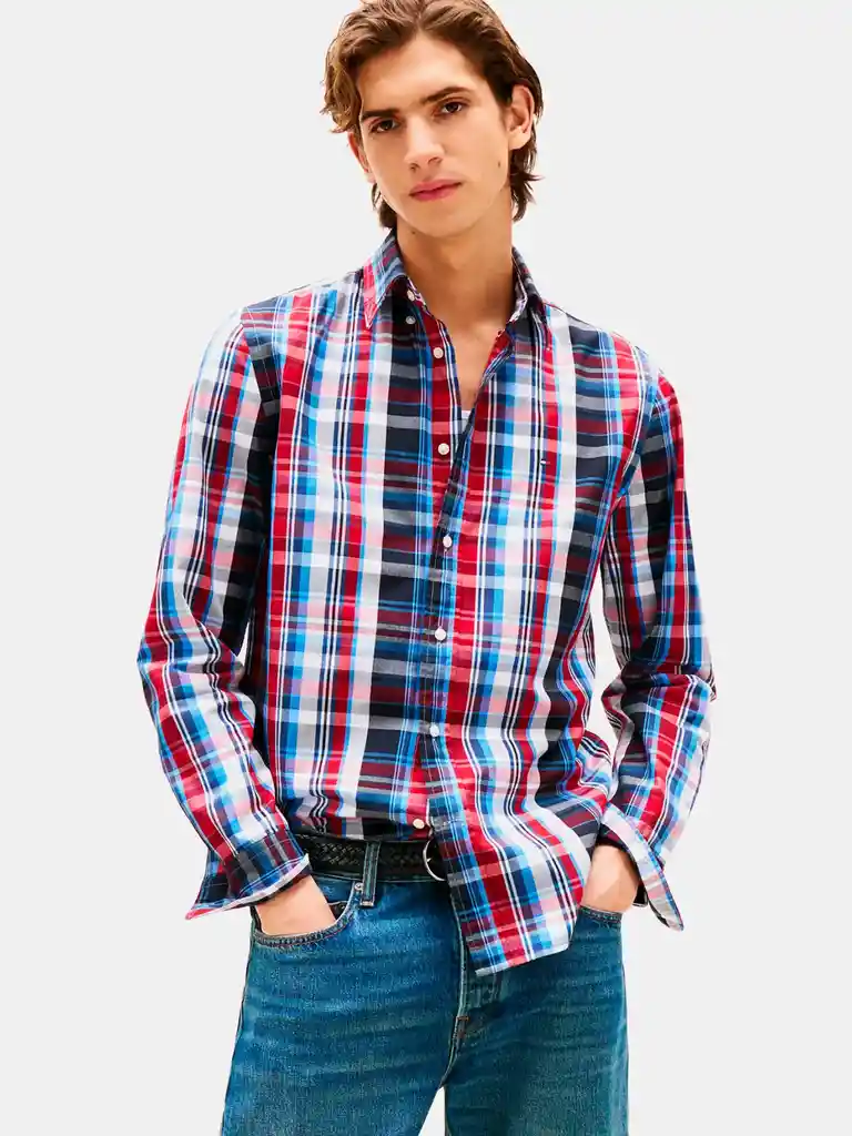 Camisa Ml Th Mw0mw39162 V26 Rojo M