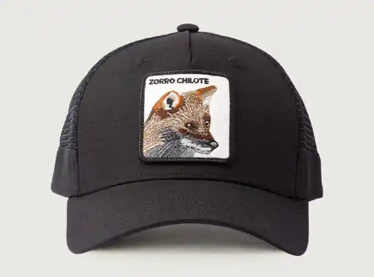 Jockey Wild Lama Zorro Chilote Algodón Orgánico Negro