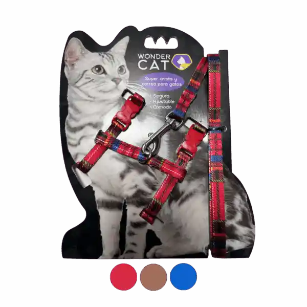 Wonder Cat - Arnes H Con Correa Para Gatos Mix Escoces (cl21)