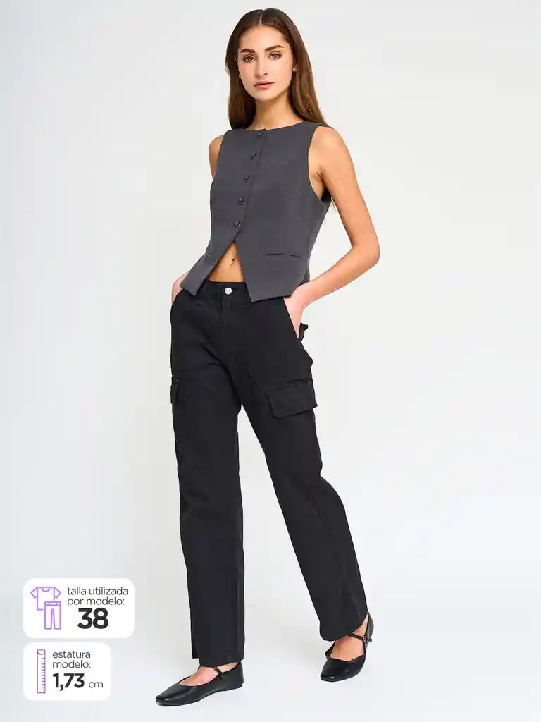 Pant Moda Cargo-c Inx Cor S25 Negro 40