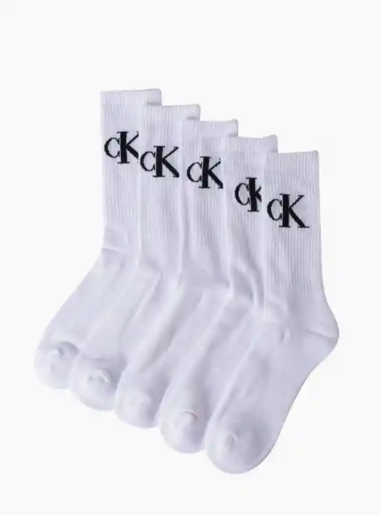 6pk Calcetin Sport Ck Cvm213cr08 Tt Blanco Tu