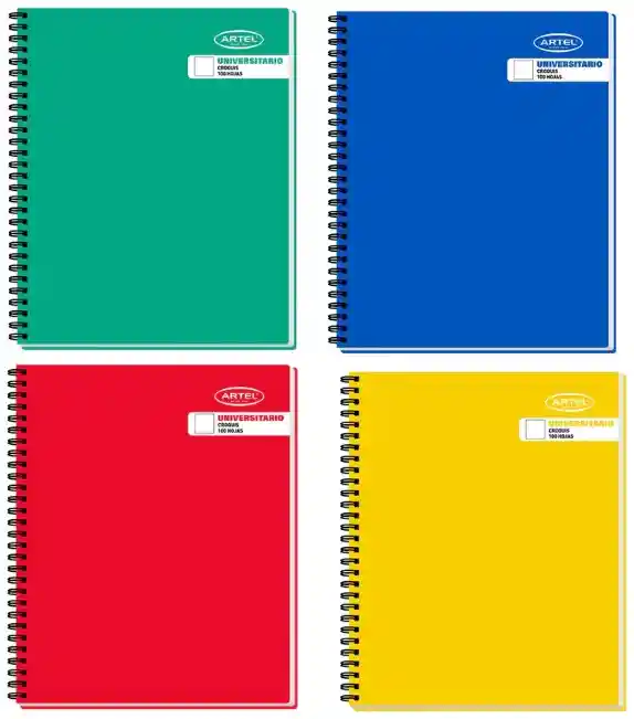 Cuaderno Universitario Tipo Croquis Liso 100 Hojas Artel