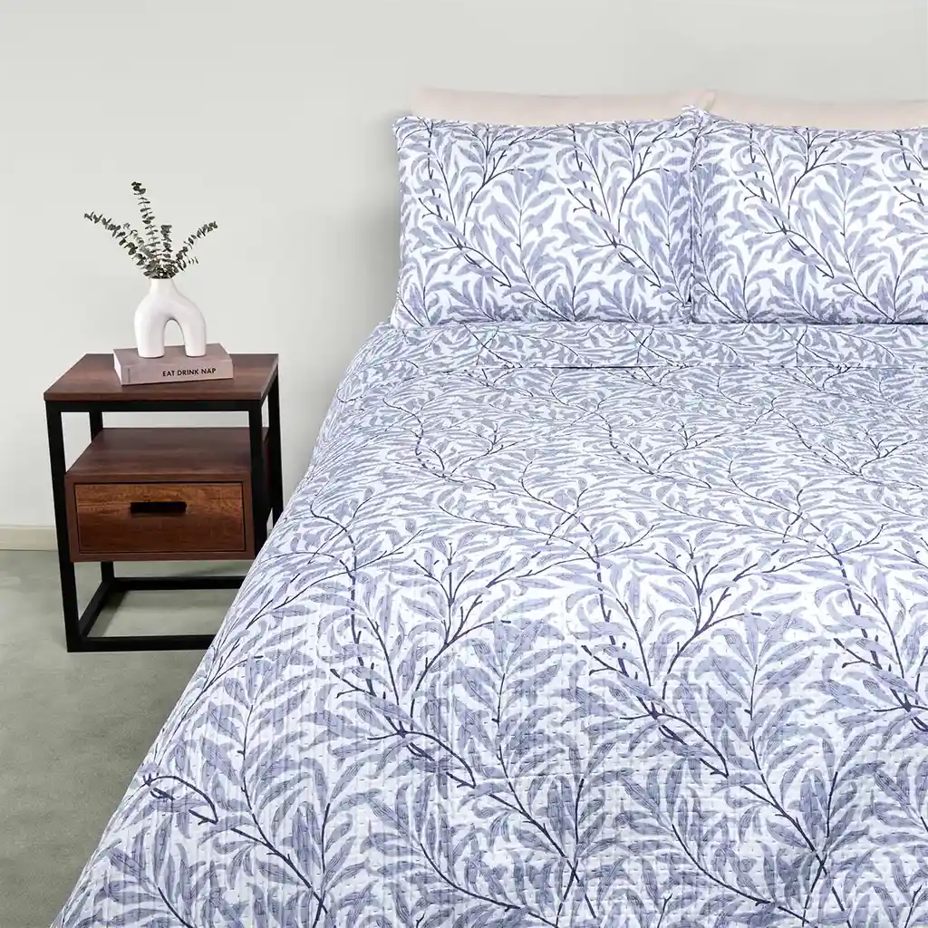 Cubrecama 2pl Ultras Pv25 Hojas 1