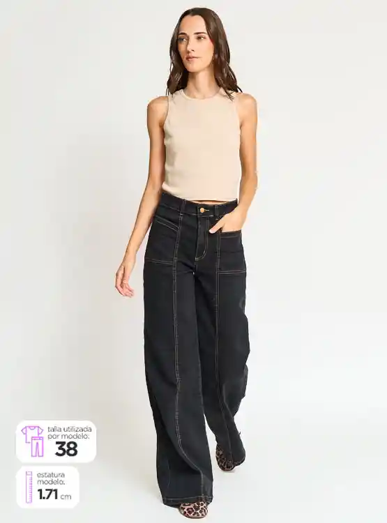 Jeans I25je1046 Piragi Negro 36