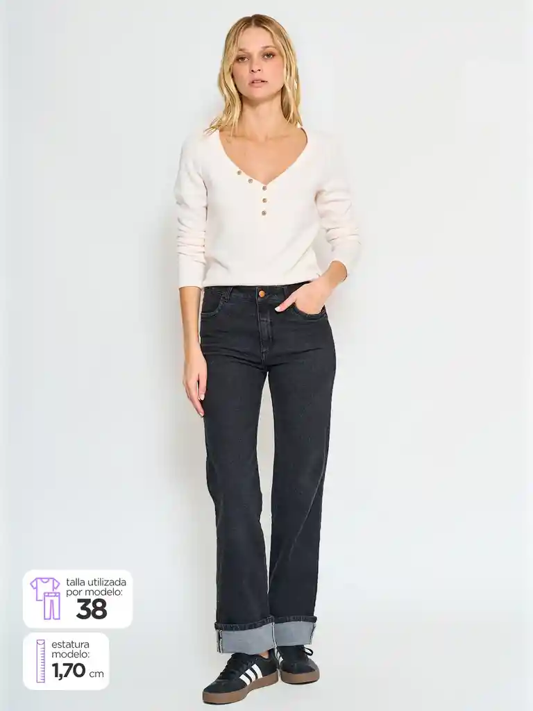 Jeans I25je1044 Rola Black Negro 36