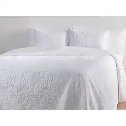 Cubrecama Floral Sgl Blanco