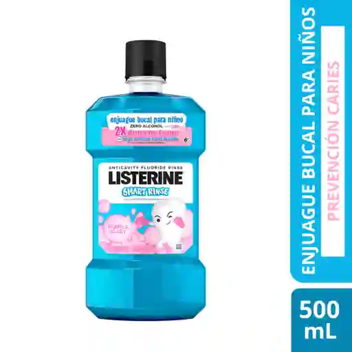 Enjuague Bucal Para Niños Listerine Smart Rinse Bubble Blast 500 Ml