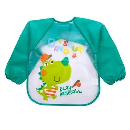 Babero Impermeable Bebe Pechera Niño Ajustable Con Mangas (dinosaurio)