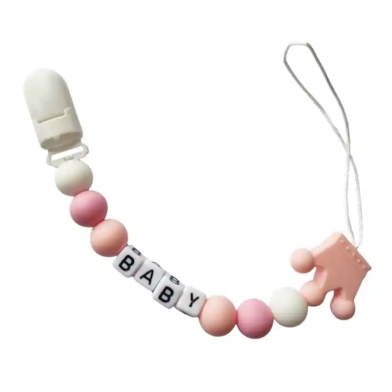 Sujeta Chupete Clip Porta Chupete Silicona Bebe Afirma Tete Baby (rosa)
