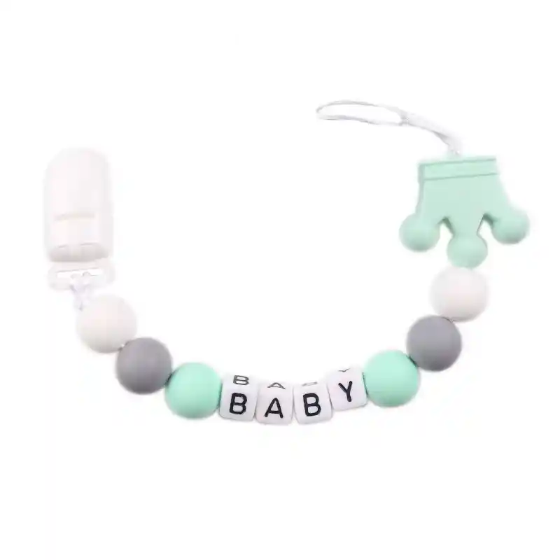 Sujeta Chupete Clip Porta Chupete Silicona Bebe Afirma Tete Baby (turquesa)