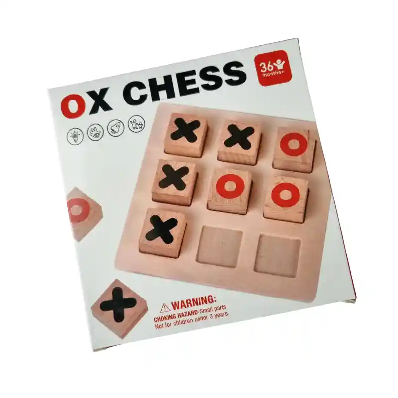Juego Gato Madera Juguete Didactico Xoxo Tictac Tres En Raya