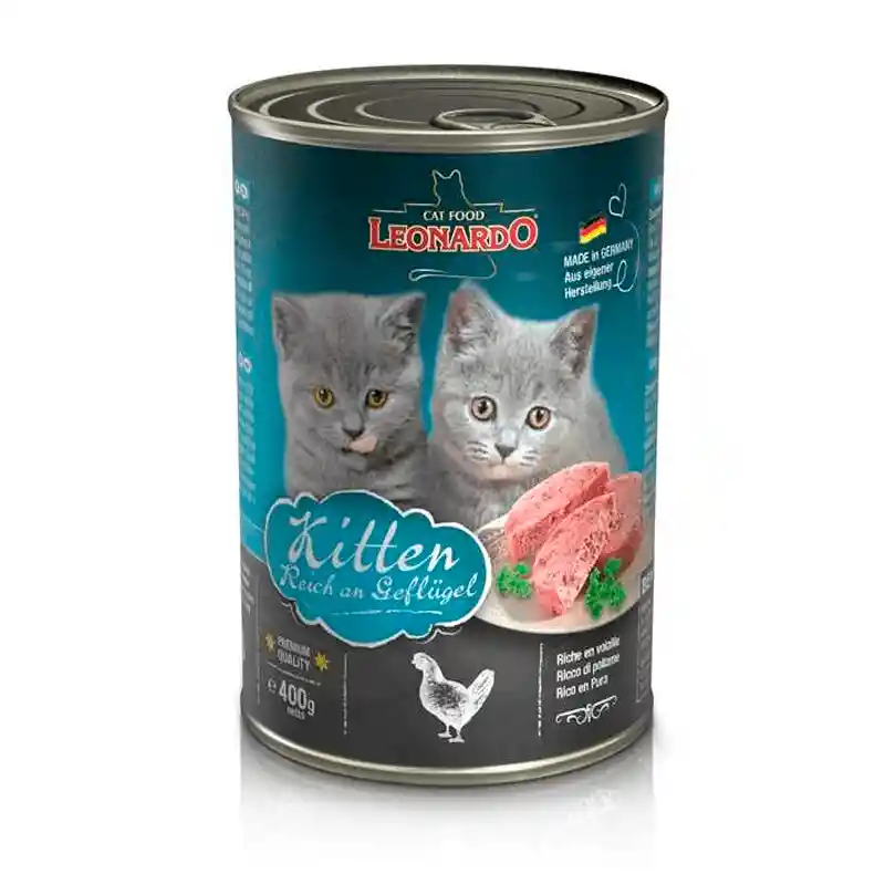 Alimento Humedo Gata Leonardo Lata Kitten 400gr