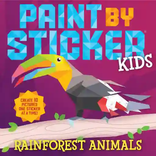 Libro Paint By Sticker Kids: Rainforest Animals