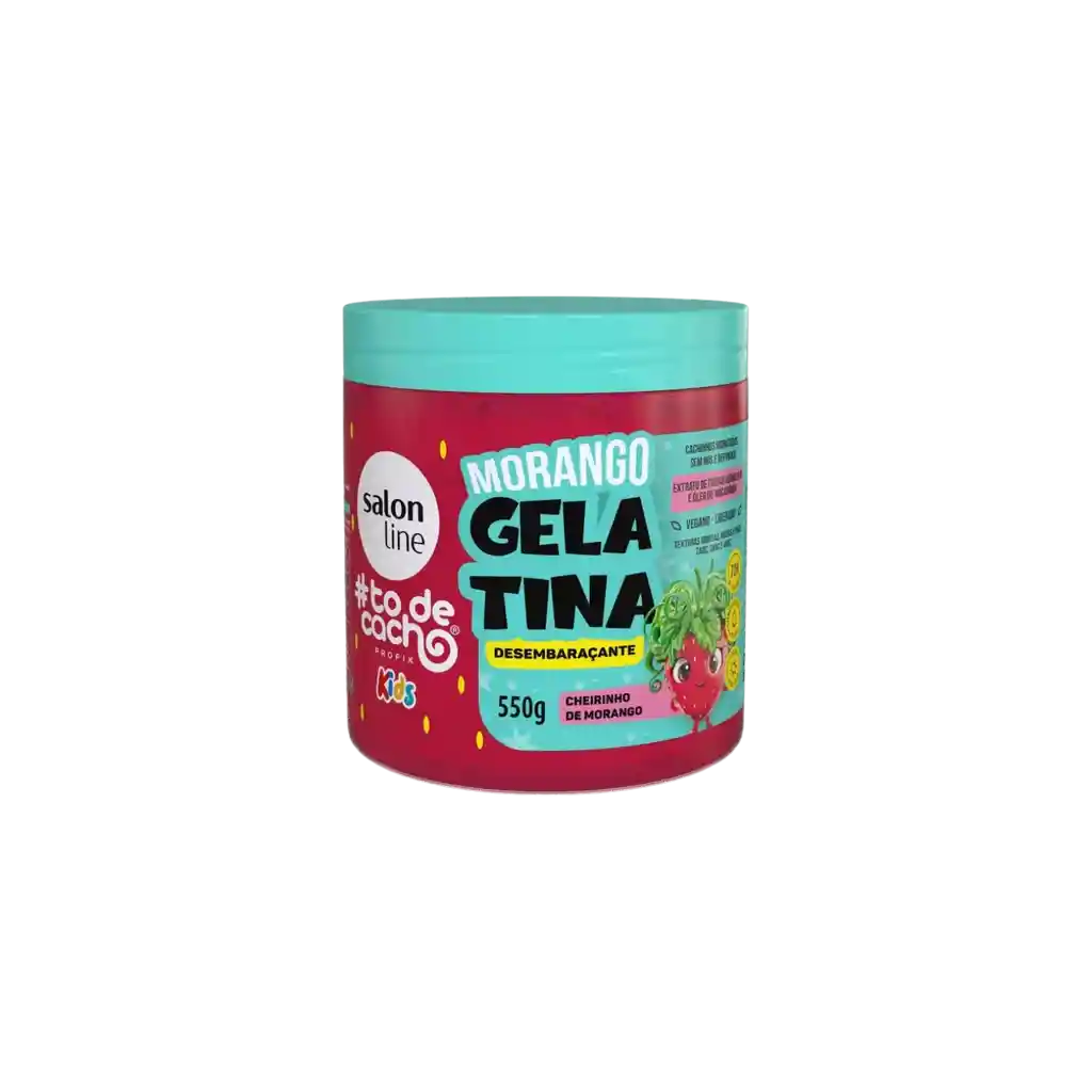 Gelatina Antifrizz Kids Morango 550gr Salon Line