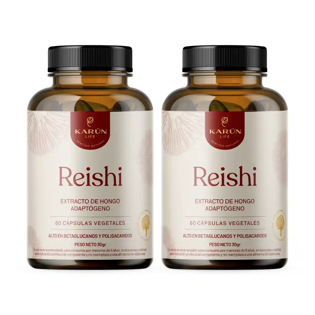 Pack Doble Reishi Hongo Sistema Inmune 120 U Karun Life