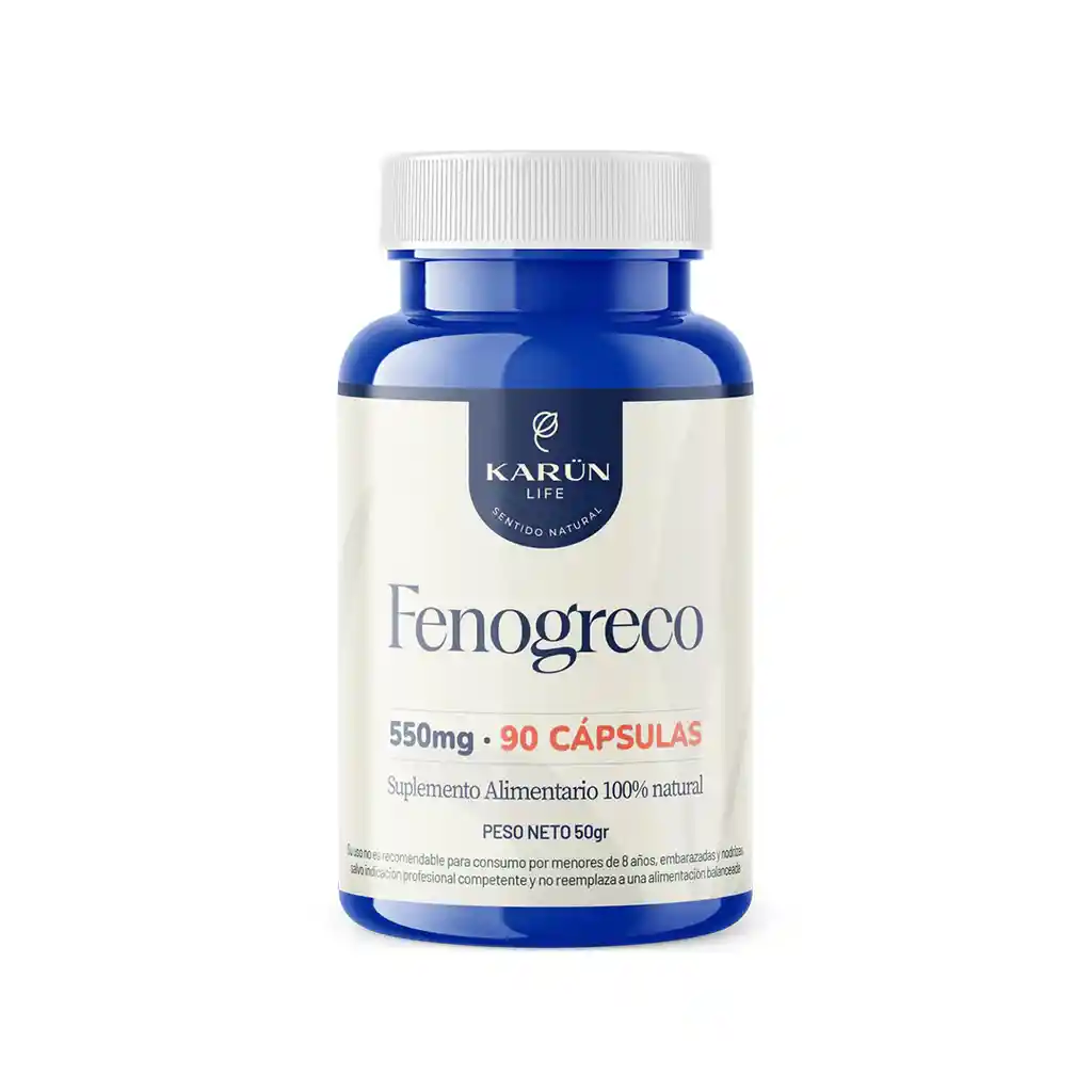 Fenogreco 90 Cápsulas 550 Mg Karun Life