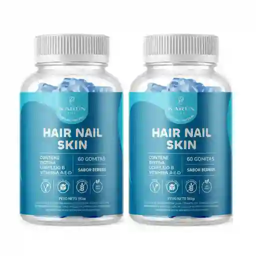 Pack Doble Biotina Hair Nails & Skin Gomitas 120u Karun Life