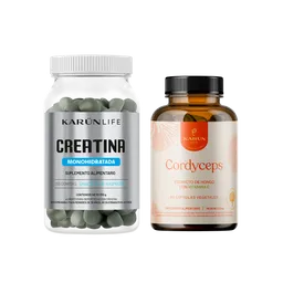 Pack Creatina 150 Gomitas + Cordyceps 60 Cáp Karun Life