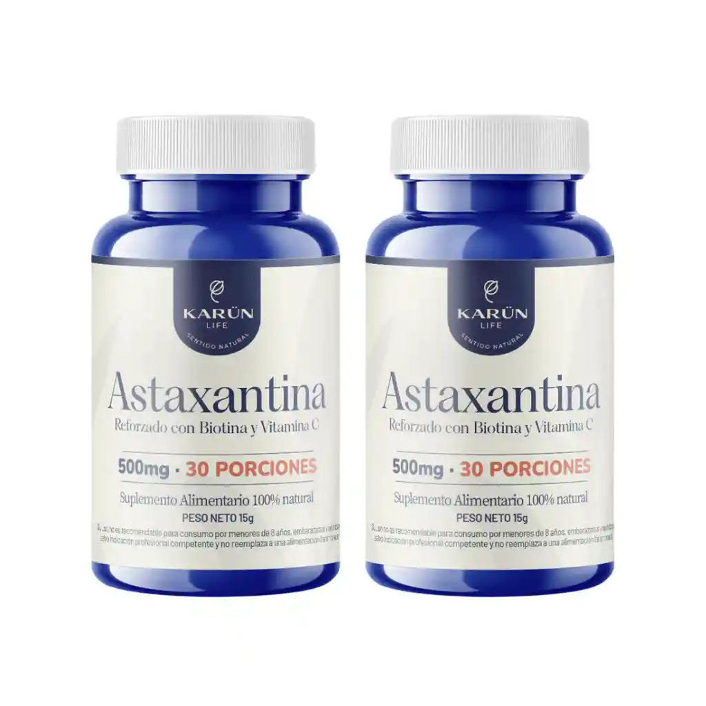 Pack X2 Astaxantina 60 Capsulas Karun Life