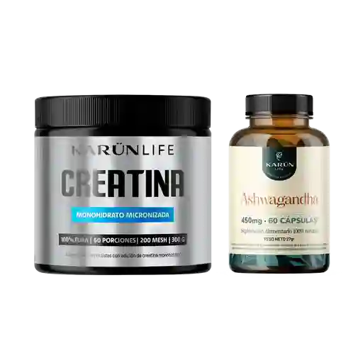 Pack Fuerza Y Calma Ashwagandha + Creatina 300gr Karun Life
