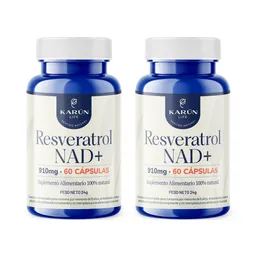 Pack Doble Resveratrol Nad+ 120 Capsulas Karun Life