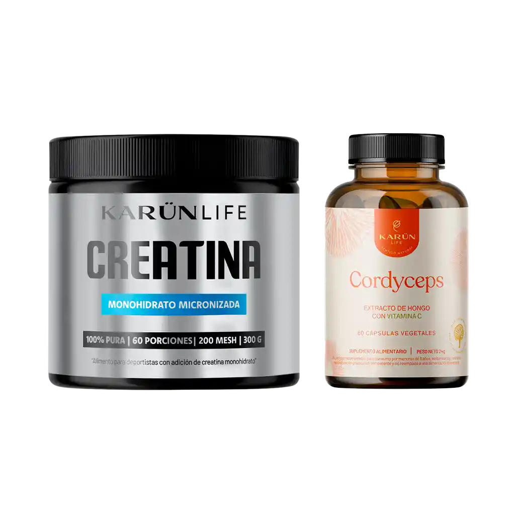 Pack Energía Y Rendimiento Cordyceps + Creatina Karun Life