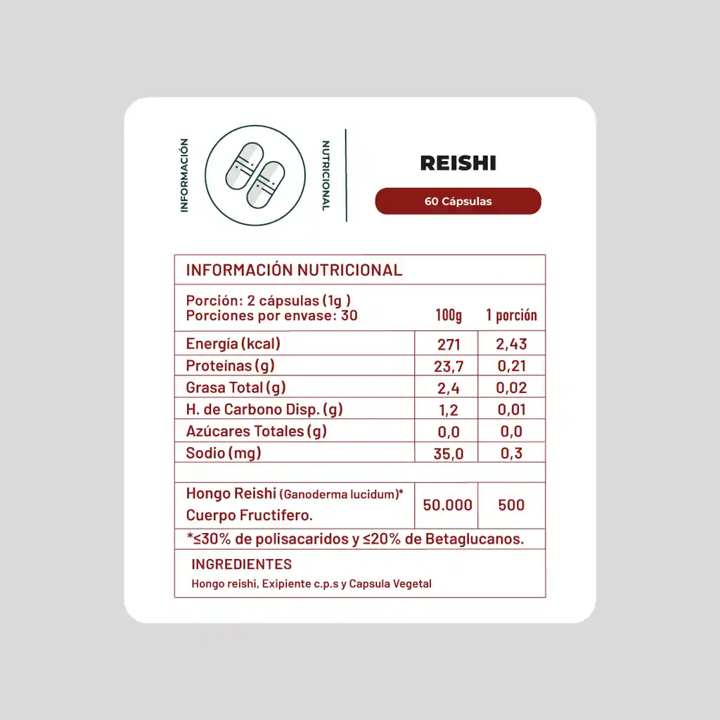 Pack 180 Capsulas: Melena De Leon - Reishi - Cola De Pavo