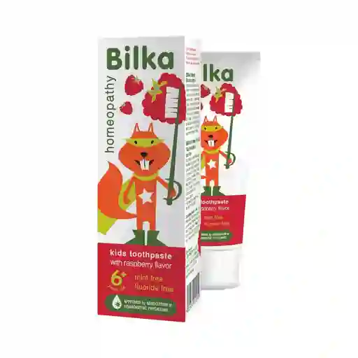 Pasta Dental Para Niños Frambuesa Libre De Flúor Bilka 50 Ml