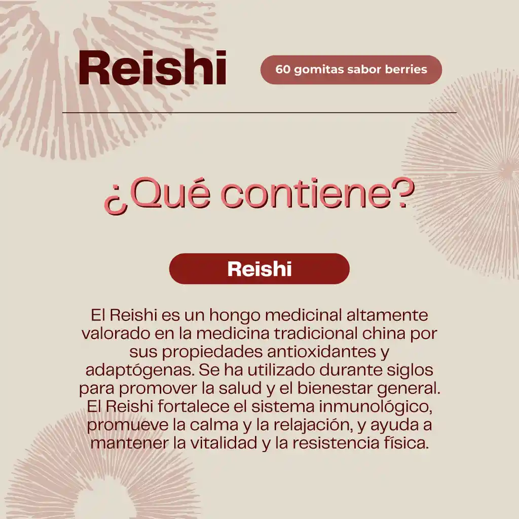 Gomitas Reishi Hongo 60 Unidades