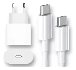 Cargador Usb C Carga Rapida 35w Compatible Con Iphone 15-16 Color Blanco