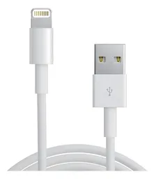 Cable Usb A/ Lightning 1 Metro Para Iphone 11 12 13 14 Blanco