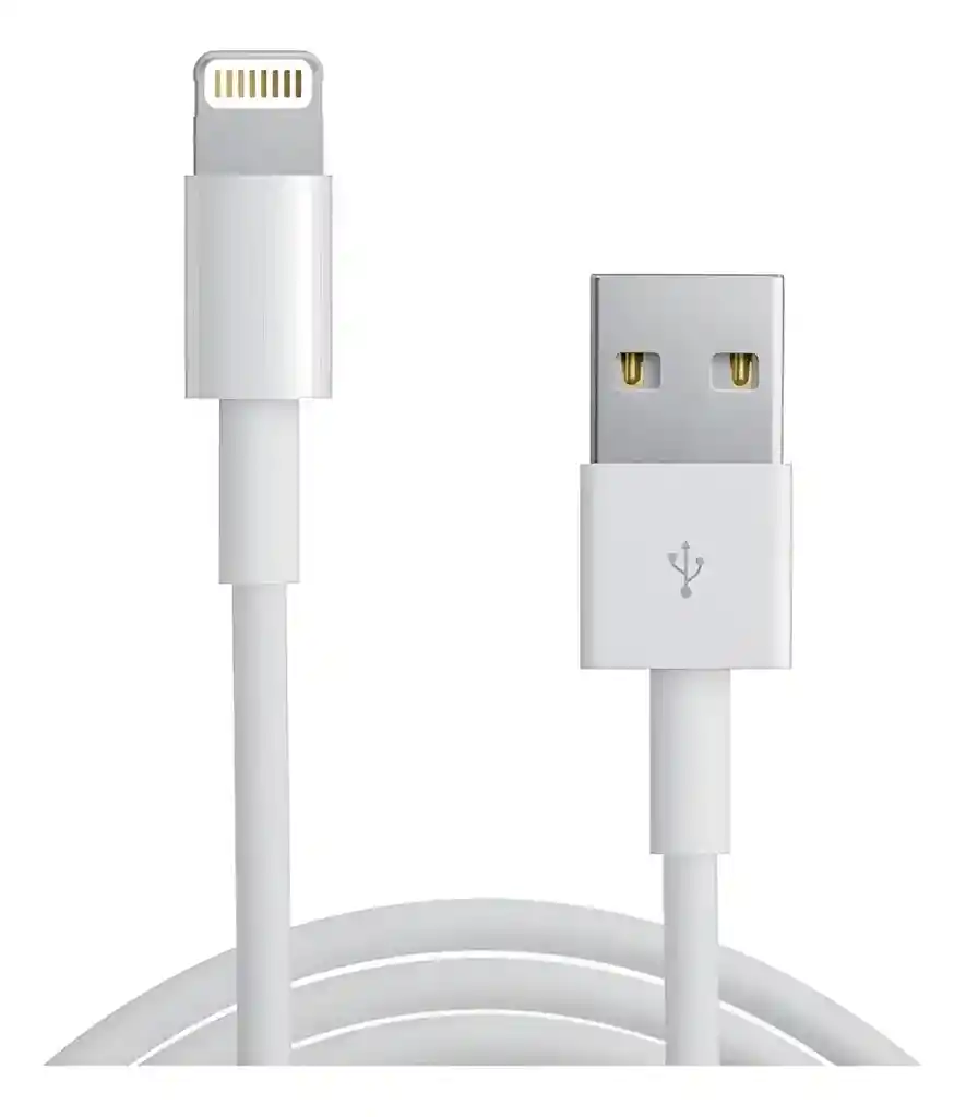 Cable Usb A/ Lightning 1 Metro Para Iphone 11 12 13 14 Blanco