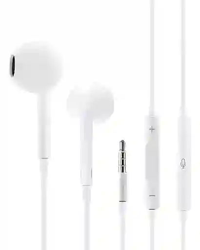 Audifonos Manos Libres Para Celular Jack 3.5mm Color Blanco Luz Blanco