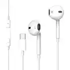 Audífonos Tipo C Para Iphone 15 Y 16 Blanco Con Micrófono