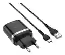 Cargador Completo Tipo C De 3.0 - Hoco C12q - Negro