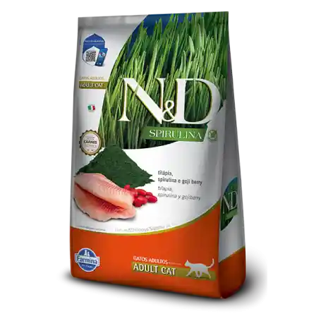 Alimento Gato N&d Spirulina Adulto Tilapia 1.5kg