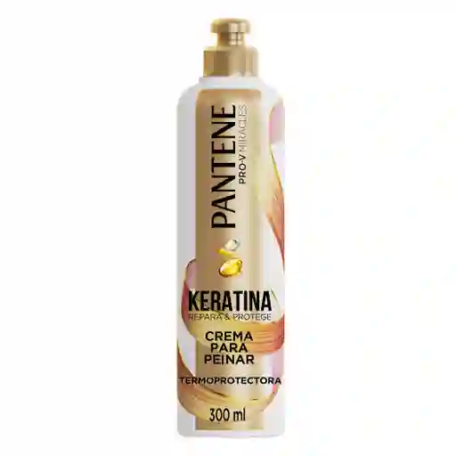 Crema Para Peinar Termoprotectora Pantene Keratina Con Pro Vitamina B5 300 Ml