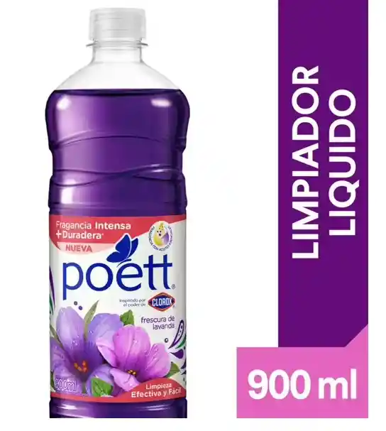 Limpiador Líquido Poett Frescura De Lavanda 900 Ml