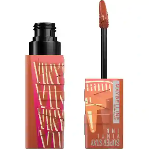 Labial Maybelline Superstay Vinyl Sauce Ltd 185 Caramel