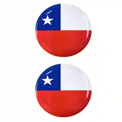 Chapitas 3, 8 Cms Fiestas Patrias (2 Unidades)