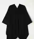 Poncho Típico Chileno, Adulto (talla Única) Negro Liso