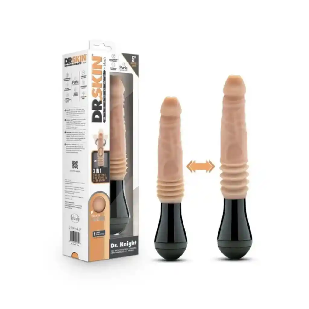 Dildo Vibrador Dr. Knight 3 En 1 - Dr. Skin
