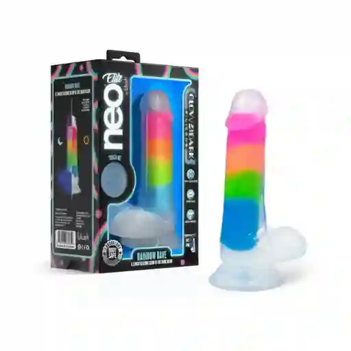 Dildo Glow In The Dark - Rainbow