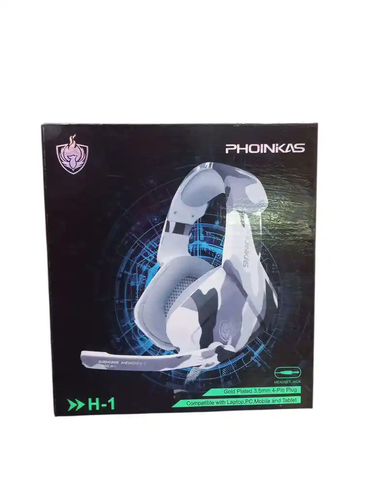 Audifonos Gamer H-1 Militar Gris