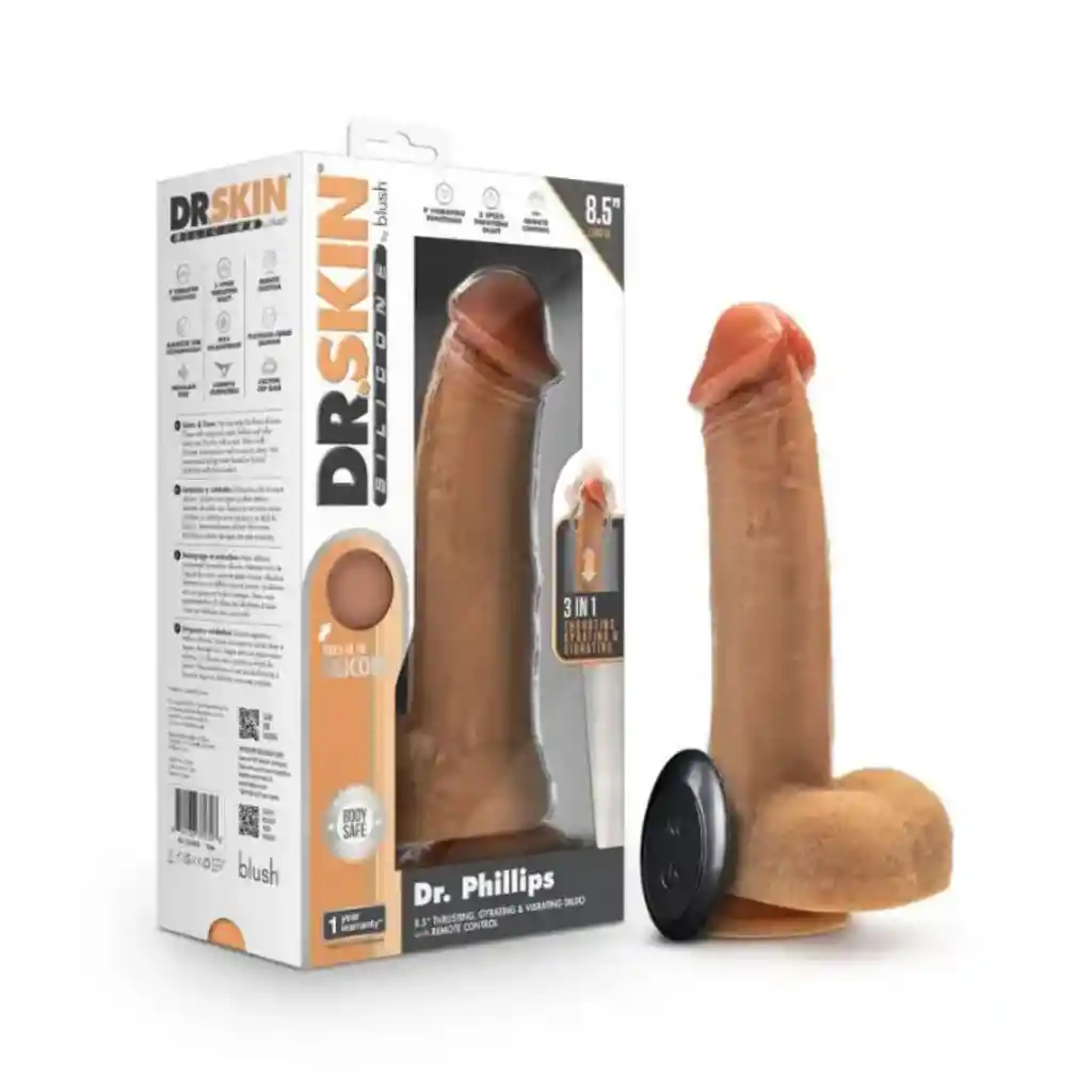 Dildo Dr. Phillips Vibrante Y Con Movimiento Dr. Skin