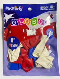 Globos De Fiestas Patrias De Chile 25 Cm 24 Pcs Mr.party