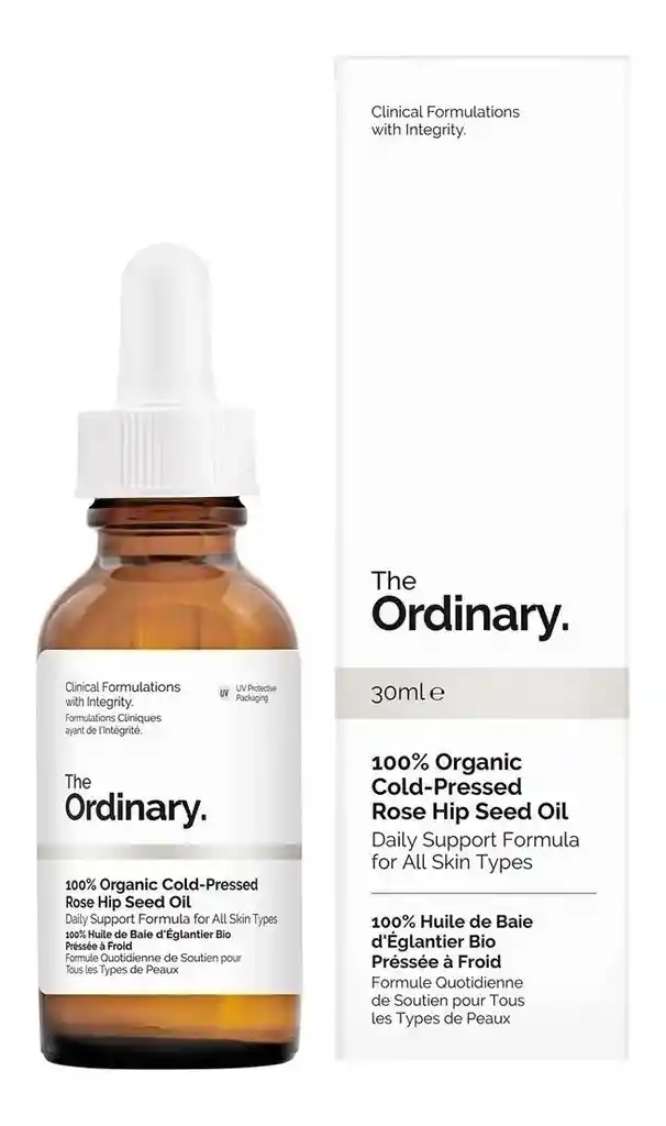 Aceite 100% Organic Cold-pressed Rose Hip Seed Oil The Ordinary 30ml