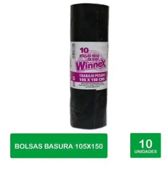 Bolsas De Basura Winnex 105 X 150 10 Unidades