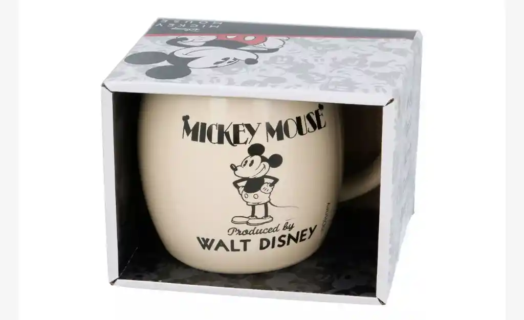 Tazon Ceramica Redondo Juvenil Mickey En Caja