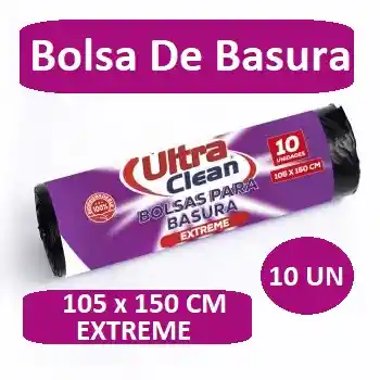 Bolsa De Basura Ultra Clean 105 X 150 Cm 10 Un